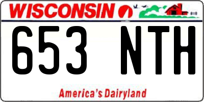 WI license plate 653NTH