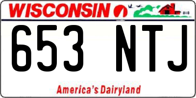 WI license plate 653NTJ