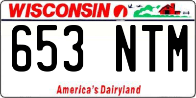 WI license plate 653NTM