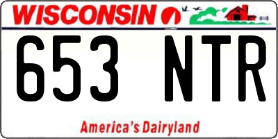 WI license plate 653NTR