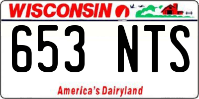 WI license plate 653NTS