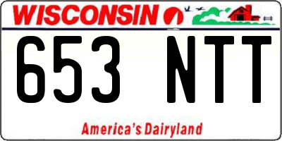 WI license plate 653NTT