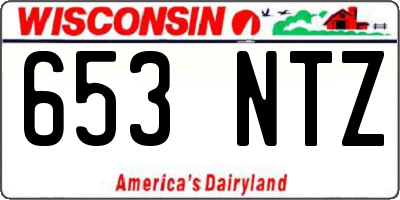 WI license plate 653NTZ