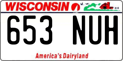 WI license plate 653NUH