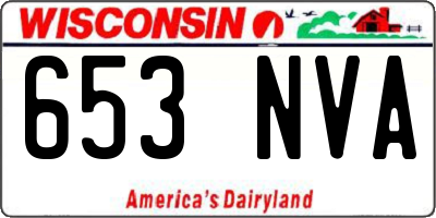 WI license plate 653NVA