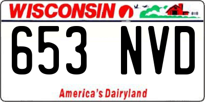 WI license plate 653NVD