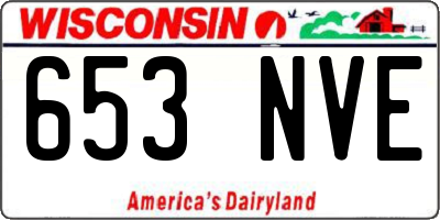 WI license plate 653NVE