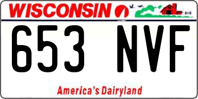 WI license plate 653NVF