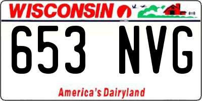 WI license plate 653NVG