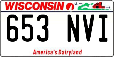 WI license plate 653NVI