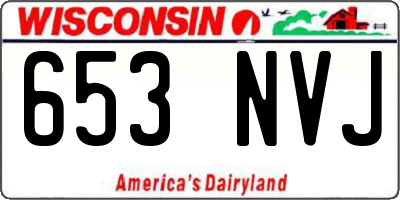 WI license plate 653NVJ