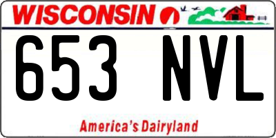 WI license plate 653NVL