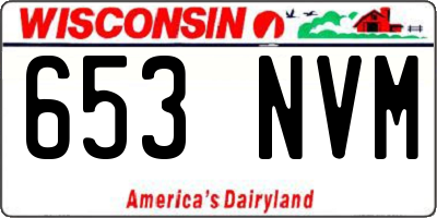 WI license plate 653NVM