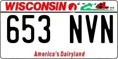 WI license plate 653NVN