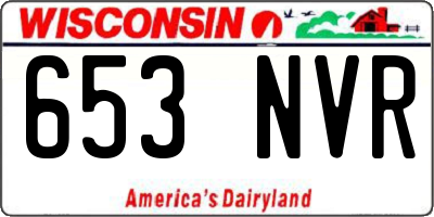 WI license plate 653NVR