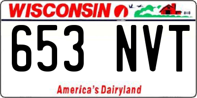 WI license plate 653NVT