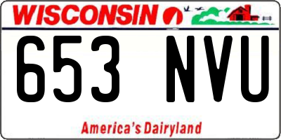 WI license plate 653NVU