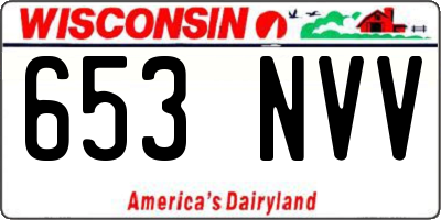 WI license plate 653NVV