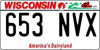 WI license plate 653NVX