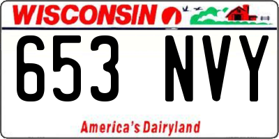 WI license plate 653NVY