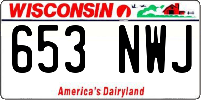 WI license plate 653NWJ