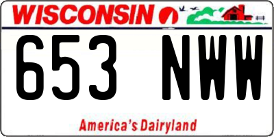 WI license plate 653NWW