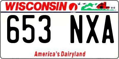 WI license plate 653NXA