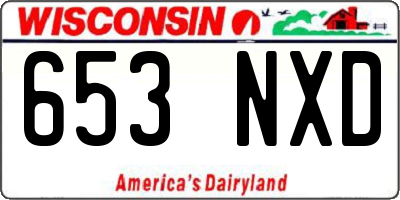 WI license plate 653NXD