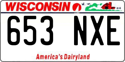 WI license plate 653NXE