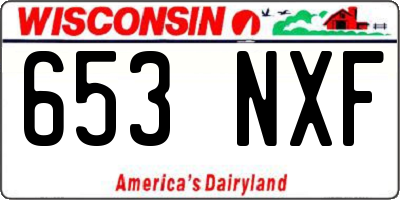 WI license plate 653NXF