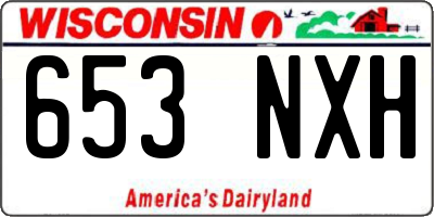 WI license plate 653NXH