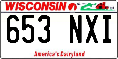 WI license plate 653NXI