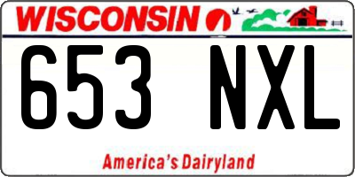 WI license plate 653NXL