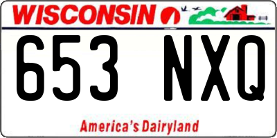 WI license plate 653NXQ