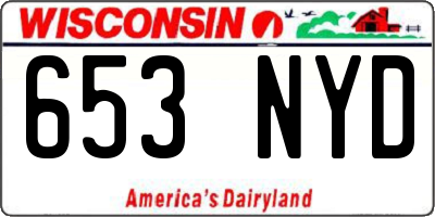WI license plate 653NYD