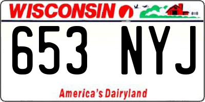 WI license plate 653NYJ