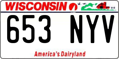 WI license plate 653NYV