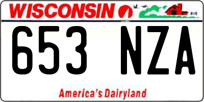 WI license plate 653NZA