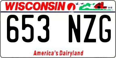WI license plate 653NZG