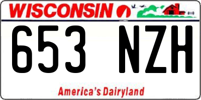 WI license plate 653NZH