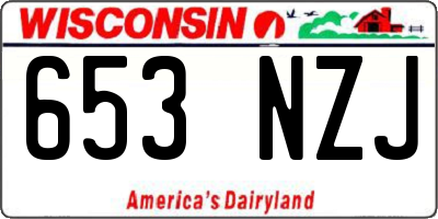 WI license plate 653NZJ