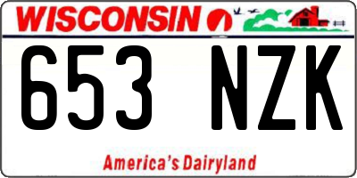 WI license plate 653NZK