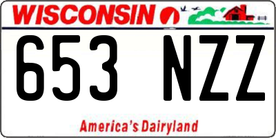 WI license plate 653NZZ
