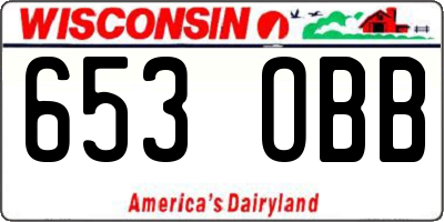 WI license plate 653OBB