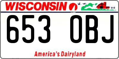 WI license plate 653OBJ