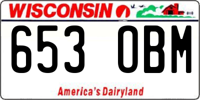 WI license plate 653OBM