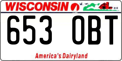 WI license plate 653OBT