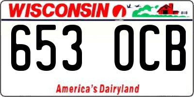WI license plate 653OCB