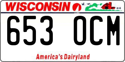 WI license plate 653OCM