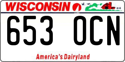 WI license plate 653OCN
